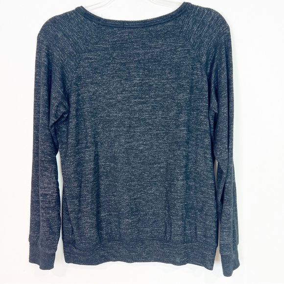 BUFFALO DAVID BITTON BLACK HEATHER GRAPHIC GOOD VIBES SWEATSHIRT WOMENS SMALL - Picture 3 of 5